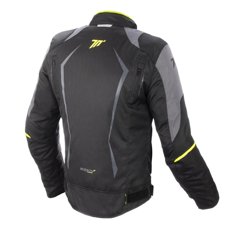 Chaqueta Moto Racing Hombre Negra-Fluor Invierno